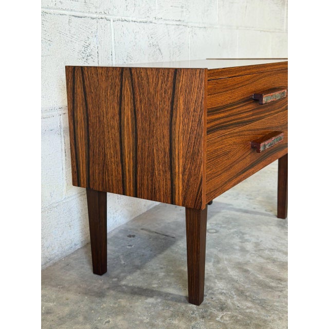Rosewood Small Dresser Wooden Nightstand Compact Dresser Mid-Century Modern 1960s For Sale In Los Angeles - Image 6 of 12
