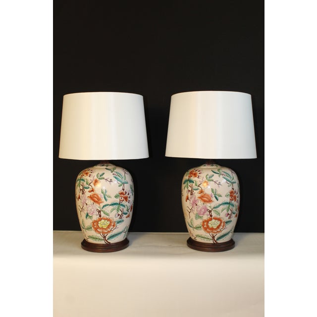 Early 20th Century Chinese Imari Style Lamps - a Pair For Sale - Image 11 of 12