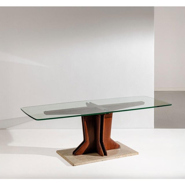 Vintage Table in Walnut Wood with Marble Base by Giorgio Raponi, 1950s For Sale - Image 17 of 17