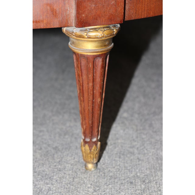 Fine Breche Marble Top Paul Sormani Attributed Bronze Mounted Inlaid Commode For Sale - Image 14 of 15