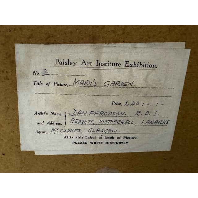 1970s Scottish Oil Painting Wild Flowers Heather Thistles Daisies by Danny Ferguson Rsw Rgi, Framed For Sale - Image 12 of 12