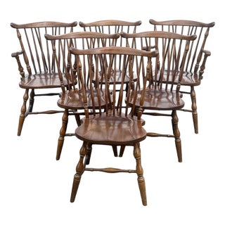 Vintage Pennsylvania House Duxbury Cherry Windsor Chairs - Set of 6 For Sale