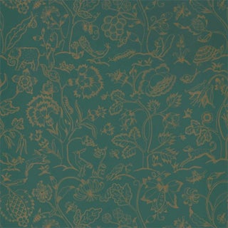 Morris & Co Middlemore Wallpaper in Moss Gold For Sale