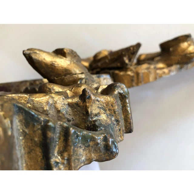 Old Chinese Gilt Wood Fragments, Pair For Sale - Image 10 of 11