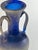 Blue Murano Cobalt Blue Glass Amphora Vase in Scavo Finish by Seguso, Italy, 1970s For Sale - Image 8 of 10