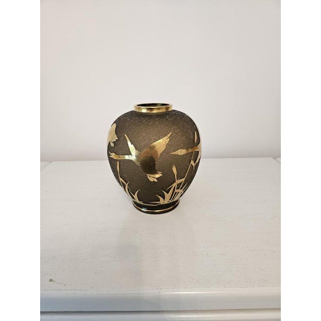 Vase in Gilded Etched Glass by Alfred Taube, Germany, 1960s For Sale - Image 6 of 12