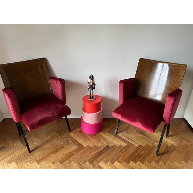 Set of Mid-Century Theatre Armchairs, 1950s For Sale - Image 10 of 18