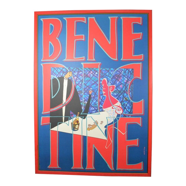 Javier Mariscal “Benedictine” Framed Serigraph Poster, France, 1993 For Sale