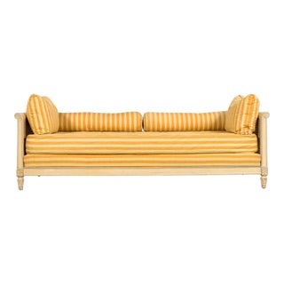 Early 20th Century French Louis XVI Style Painted Cane Daybed For Sale