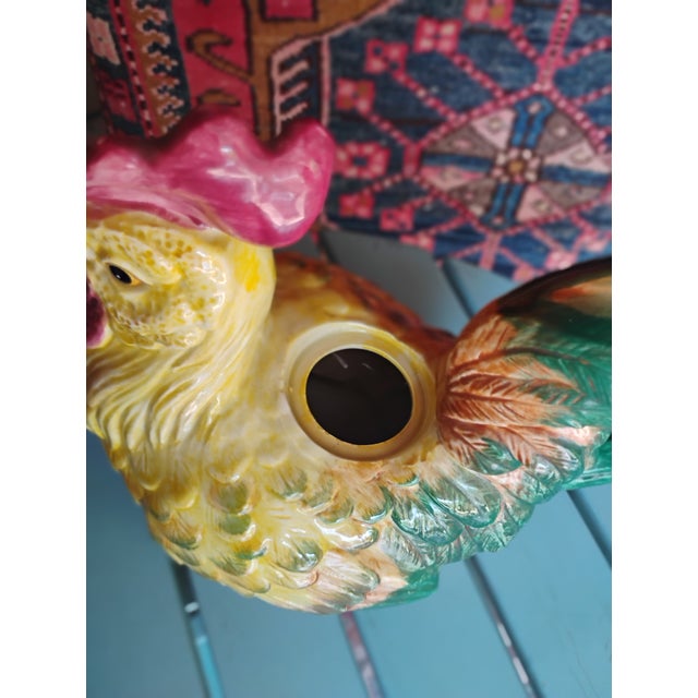 1970s 1970s American Fitz and Floyd Rooster T-Pot For Sale - Image 5 of 7
