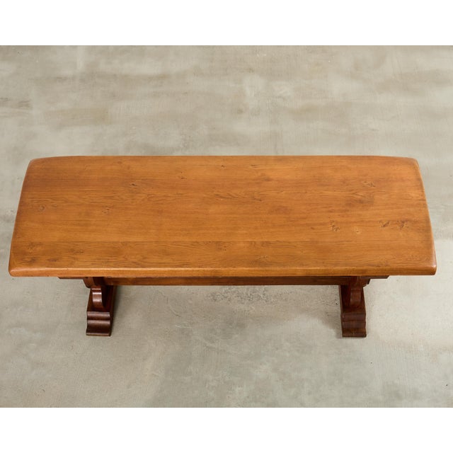 Country French Oak Farmhouse Trestle Dining Table 8 Ft. For Sale - Image 4 of 18