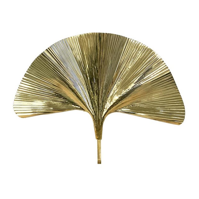 Polished Brass Wall Lamps, 1980s, Set of 2 For Sale - Image 6 of 6