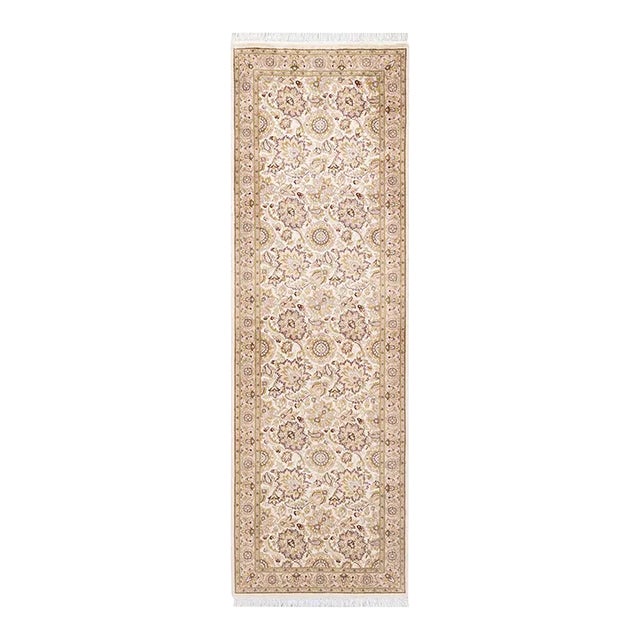 Mogul, One-of-a-Kind Hand-Knotted Area Rug in Ivory, 2' 7" x 8' 3" For Sale