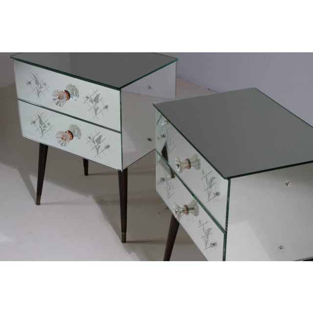 Art Deco Mirrored Bedside Tables, 1950s, Set of 2 For Sale - Image 18 of 18