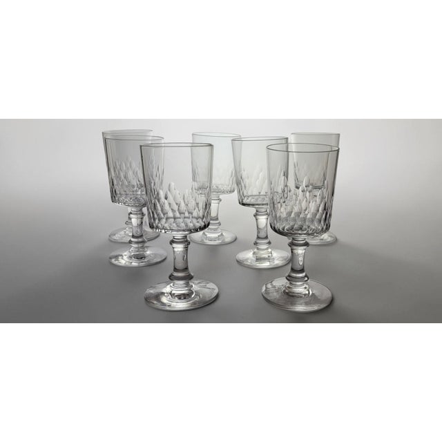 Baccarat Crystal White/Red Wine Glasses — Richelieu Champigny Pattern An elegant set of cut crystal wine glasses from the...
