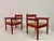1960s Set of Italian Red Armchairs with Rush Seats, 1960s For Sale - Image 5 of 17