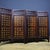 Vintage Suanzhi Wood 4-Panel Table Screen, Hand Painted Plum Orchid Bamboo Chrysanthemum For Sale - Image 9 of 9