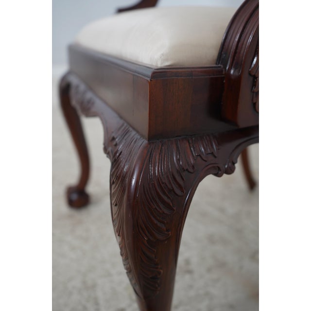 Set of 10 Maitland Smith Mahogany Dining Room Chairs For Sale - Image 17 of 18