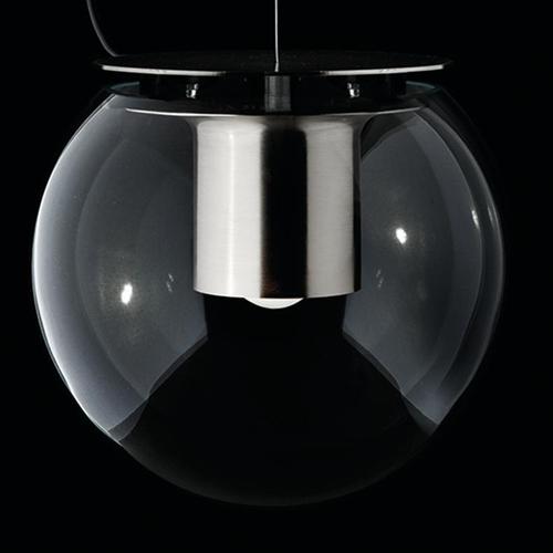 Not Yet Made - Made To Order Nickel Globe Pendant Lamps by Joe Colombo for Oluce, Set of 2 For Sale - Image 5 of 7