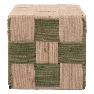 Escobedo Square Jute Side Table For Sale