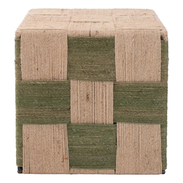 Escobedo Square Jute Side Table For Sale