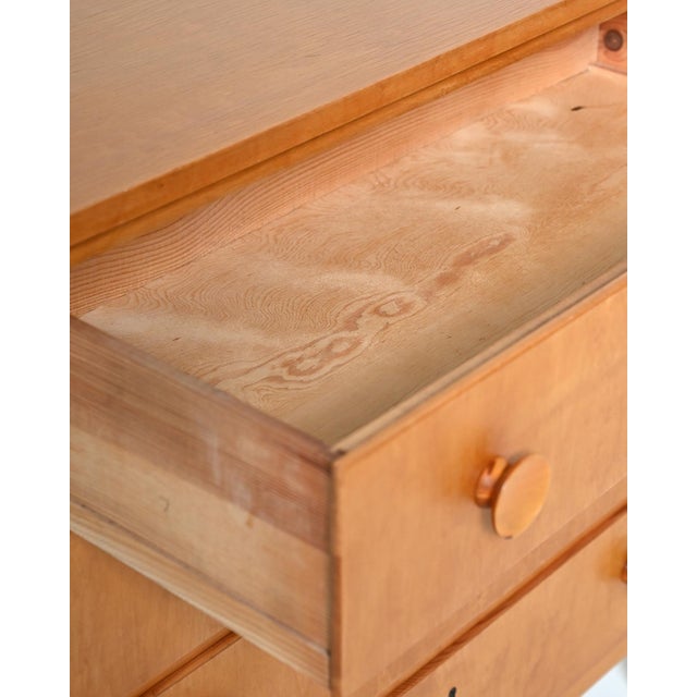 Vintage Scandinavian Birch Chest of Drawers, 1950s For Sale - Image 4 of 10