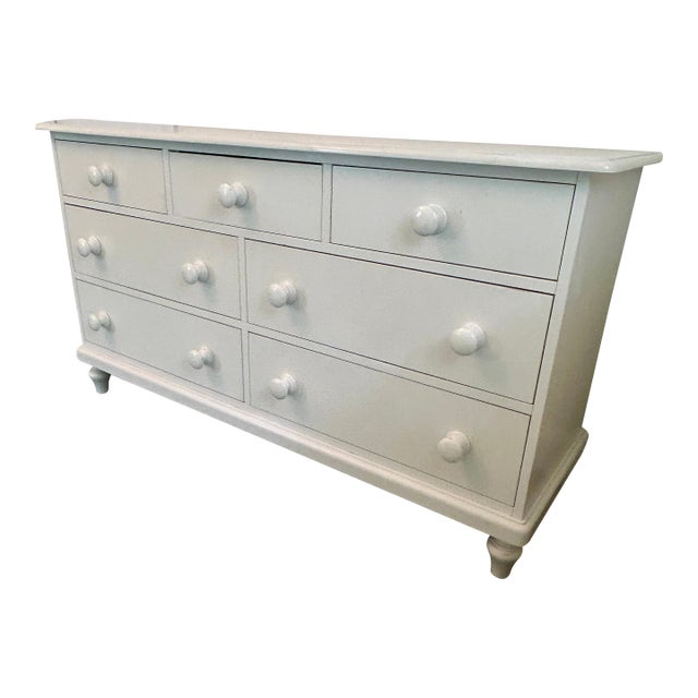 Vintage Pottery Barn Kids White Double Dresser For Sale