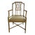 McGuire Bamboo Armchair With Upholstered Seat For Sale