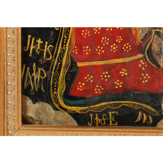 Our Lady of Refuge for Sinner, Oil on Tin, 19th Century For Sale - Image 11 of 13