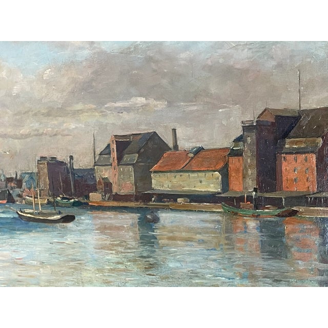 Nautical Late 19th Century View of Copenhagen Harbor Painting by Kristian Mohl-Hansen For Sale - Image 3 of 10