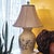 Vintage American Hand-Painted Ceramic Chrysanthemum Table Lamp With Floral Motif, Cream Glazed Porcelain, 28"h For Sale - Image 18 of 18