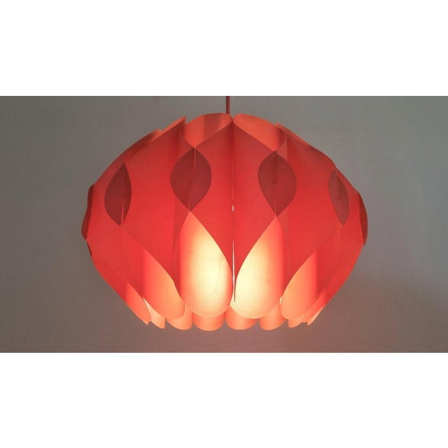 Red Mid-Century Pendant Butterfly by Lars Schiøler for Hoyrup, Denmark, 1968 For Sale - Image 8 of 14