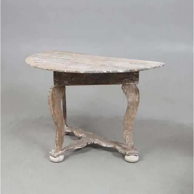 Swedish Baroque Oak Console Table For Sale - Image 6 of 17
