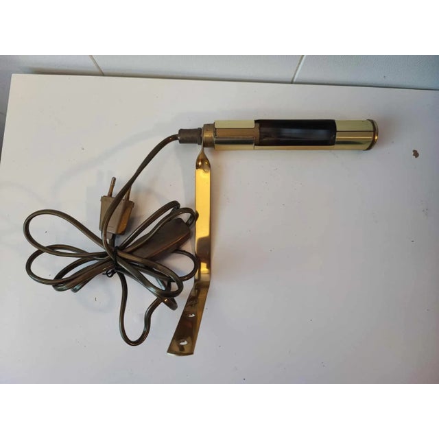 Metal Brass Wall Lamp, 1970s For Sale - Image 7 of 9
