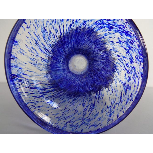 Italian Blue Bubble Glass Vase, 1960s For Sale - Image 15 of 18