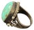 Vintage Signed Sterling Royston Turquoise Navajo Twisted Rope Bezel Ring Size 8.25 For Sale
