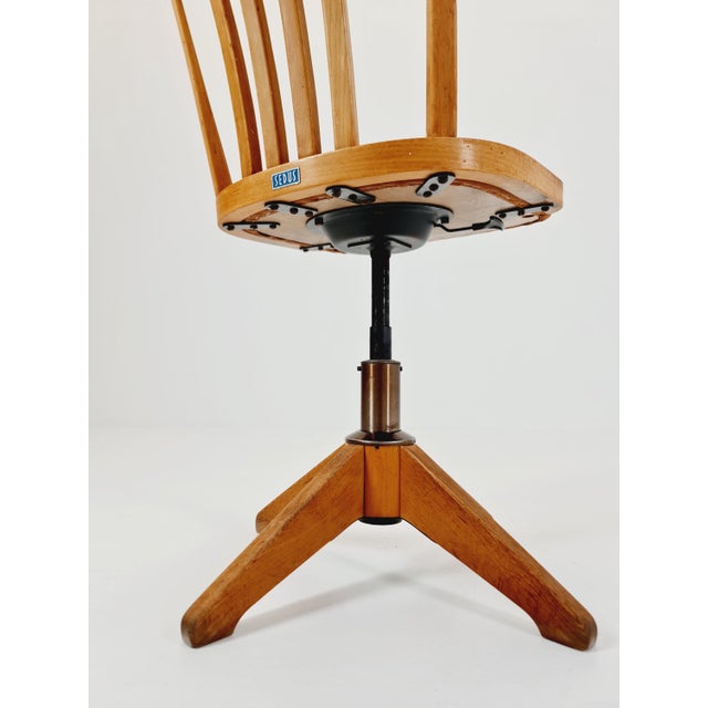 Bauhaus Swivel Office Chair in Wood from Sedus, 1930s For Sale - Image 6 of 11