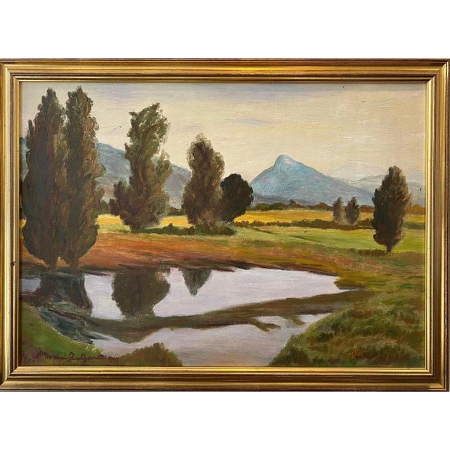 Morini Zolfanelli, Near Jussy, Switzerland, Oil on Wood, 1993 For Sale - Image 10 of 10