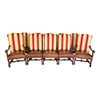 10 Louis XIII Os De Mouton Dining Chairs by Century Furniture For Sale