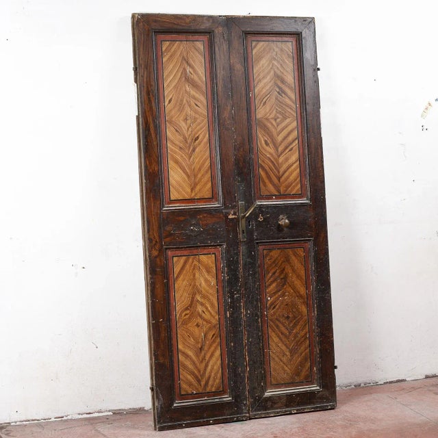 Faux Wooden Door with Lacquered Front and Backwards For Sale - Image 5 of 9
