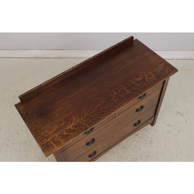 Wood Stickley Mission Oak 4 Drawer Dresser For Sale - Image 7 of 16