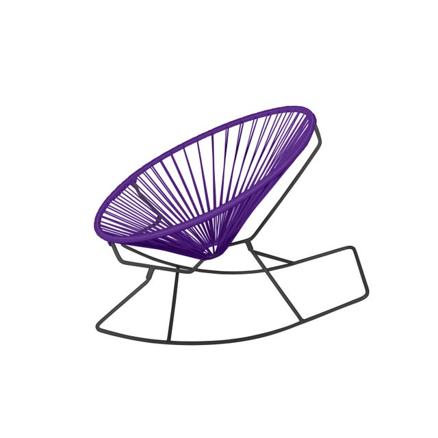 Innit Rocker - Purple on Black | Chairish