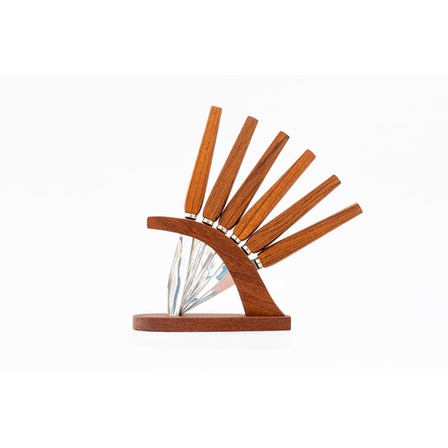 Austrian Fruit Knives and Holder, Vienna, Austria, 1950s, Set of 7 For Sale - Image 11 of 11