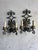 Wrought Iron Wall Sconces with Gilt Leaf Motifs, Set of 2 For Sale - Image 3 of 8