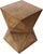 Brown Vintage-Inspired Concrete Side Table With Hand-Painted Wood-Look Finish For Sale - Image 8 of 8