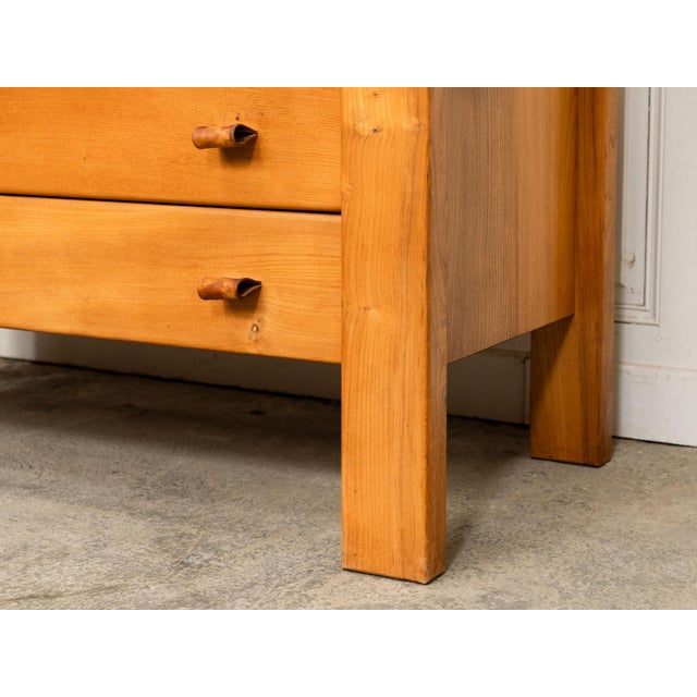 Tan Chest of Drawers in Elm from Maison Regain, 1960s For Sale - Image 8 of 16