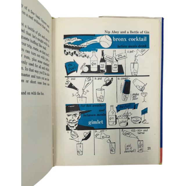 Vintage 1954 "Nip Ahoy" by Robert H. Loeb Cocktail Book Hardcover Barware For Sale - Image 10 of 13
