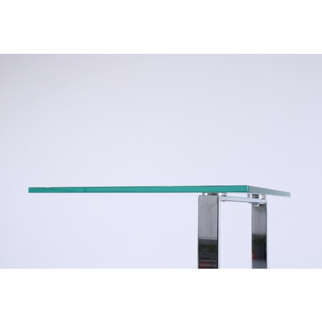 Postmodern Cantilever Side Table in Chrome and Glass from Gebra, 1980s For Sale - Image 11 of 13