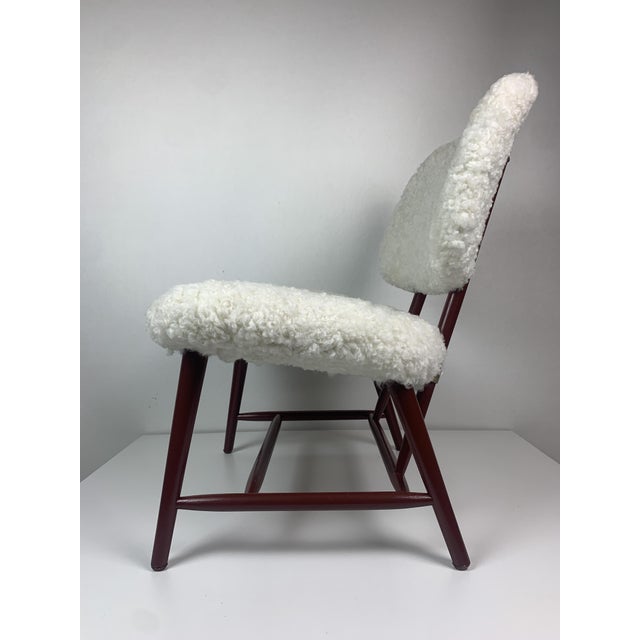 Wood Mid-Century Scandinavian Model Teve Lounge or Easy Chair attributed to Alf Svensson, 1950s For Sale - Image 7 of 18