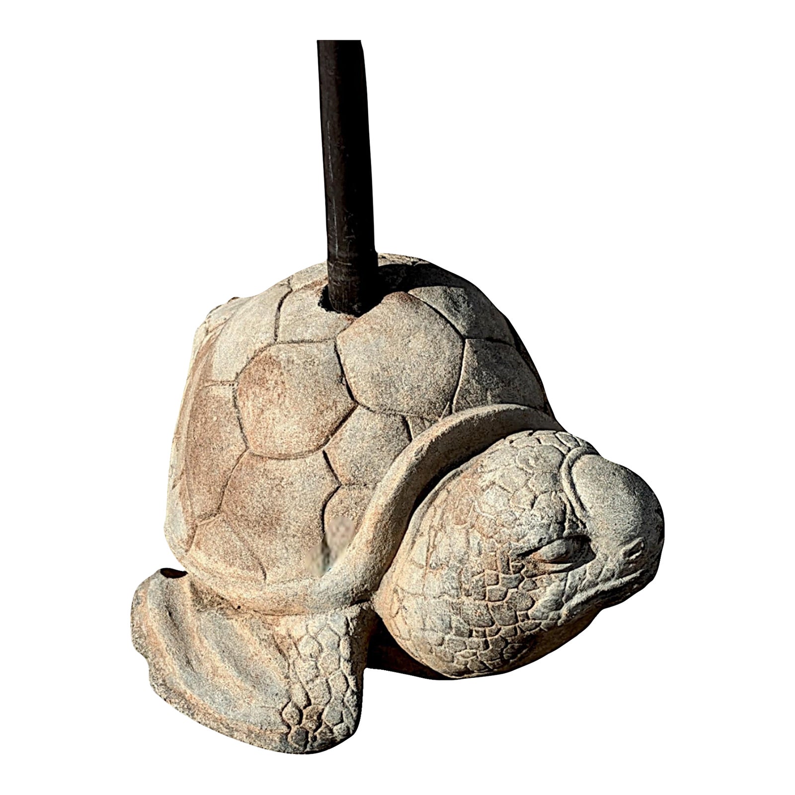 Figural Cast Stone Tortoise Outdoor Umbrella Base | Chairish